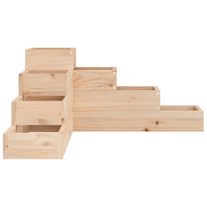 Ζαρντινέρα Κήπου 4 Επιπέδων 80,5x79x36 εκ. Μασίφ Ξύλο Πεύκου - Pakobazaar