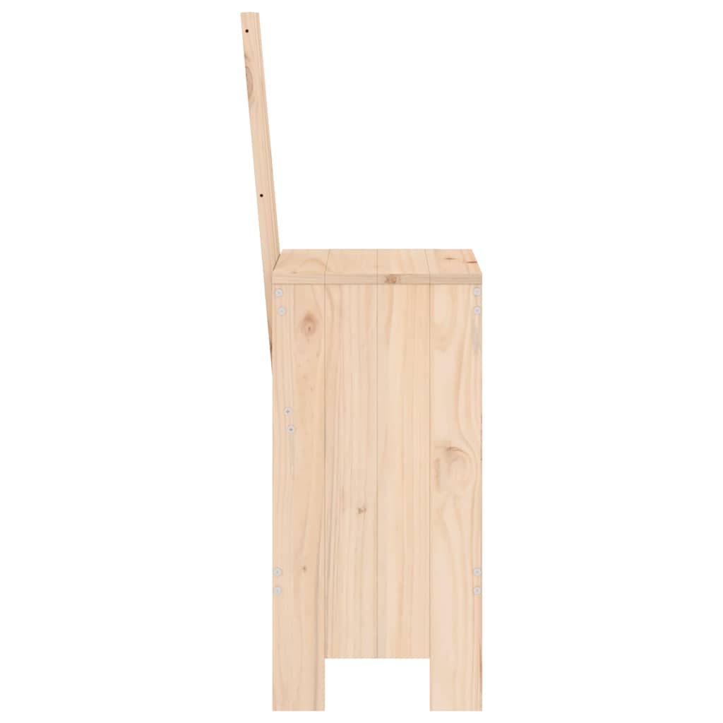 Σκαμπό Μπαρ 2 Τεμ. 40 x 42 x 120 εκ. από Μασίφ Ξύλο Πεύκου - Pakobazaar