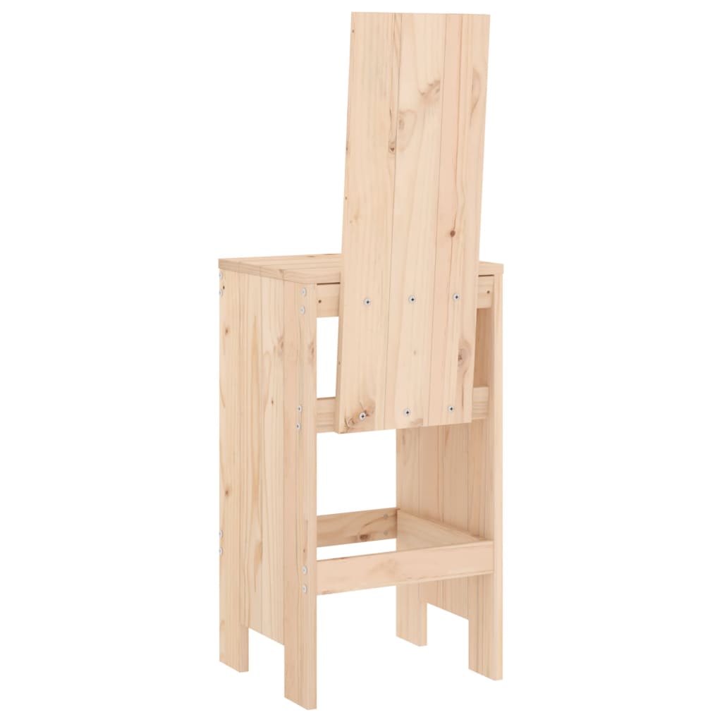 Σκαμπό Μπαρ 2 Τεμ. 40 x 42 x 120 εκ. από Μασίφ Ξύλο Πεύκου - Pakobazaar