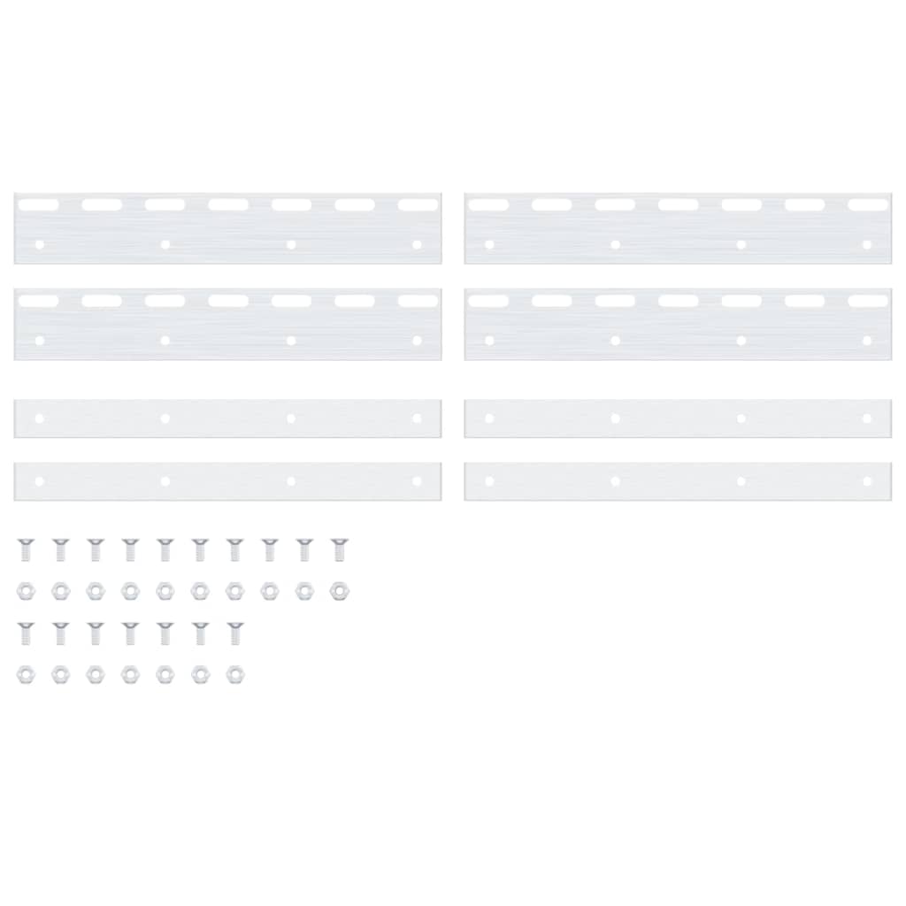 Πλάκες Σύνδεσης 4 τεμ. Ασημί 28 εκ. από Ανοξείδωτο Ατσάλι - PAKOBAZAAR