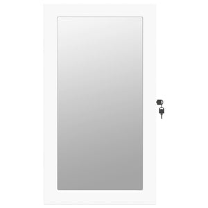 Έπιπλο Κοσμημάτων με Καθρέφτη/LED Φώτα Επιτοίχιο Λευκό