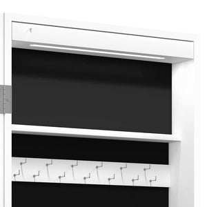 Έπιπλο Κοσμημάτων με Καθρέφτη & LED Φώτα Επιδαπέδιο Λευκό