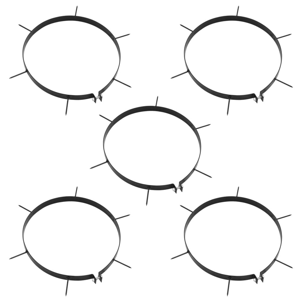 Σφιγκτήρες Εξαερωτήρα Γκαζόν 5 Τεμ με Ακίδες Ø30 εκ. από Σίδερο - PAKOBAZAAR