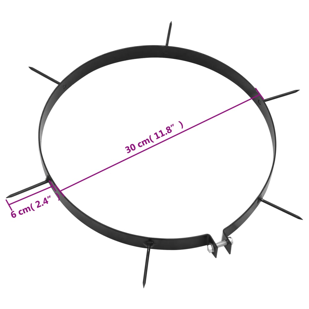 Σφιγκτήρες Εξαερωτήρα Γκαζόν 5 Τεμ με Ακίδες Ø30 εκ. από Σίδερο - PAKOBAZAAR