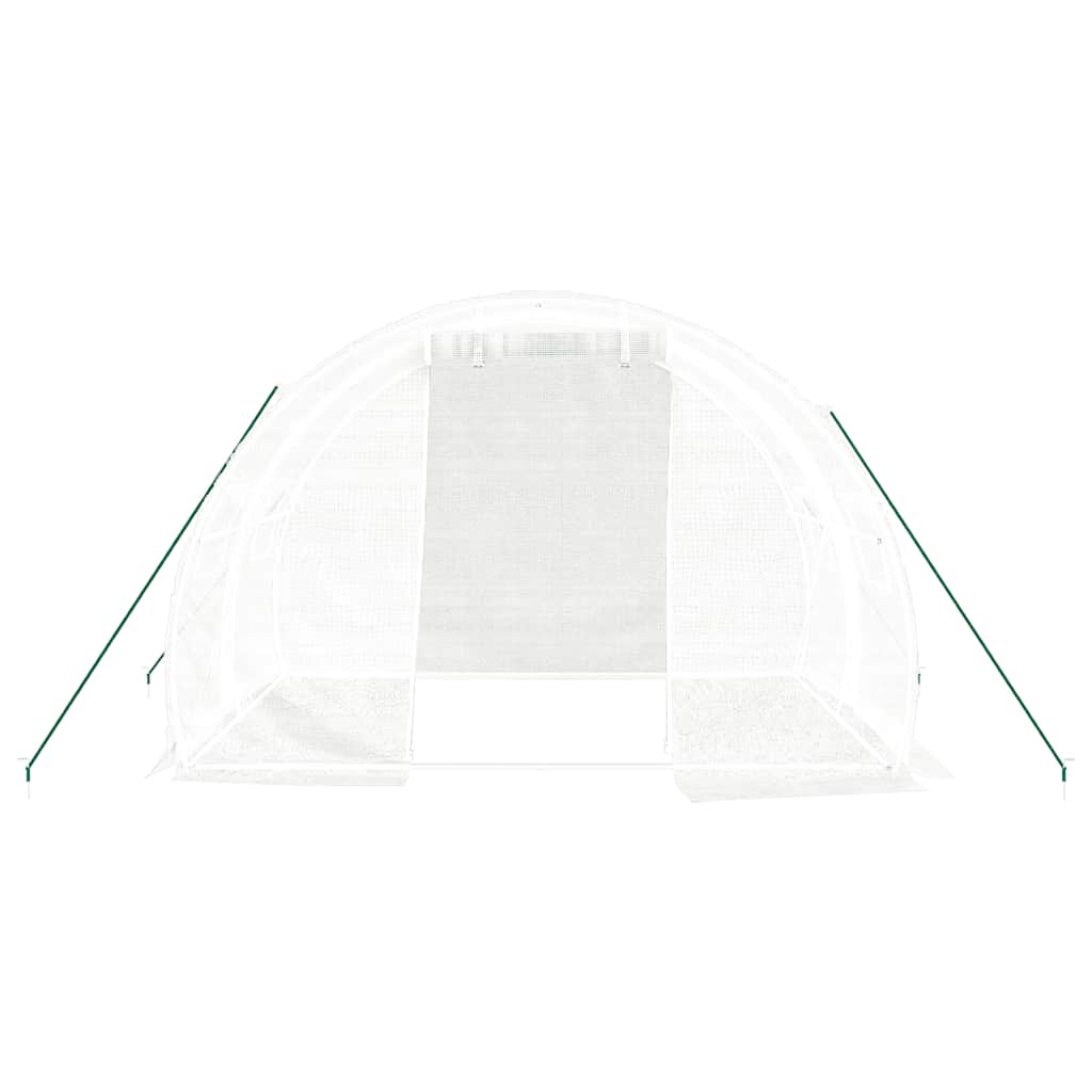 Θερμοκήπιο με Ατσάλινο Πλαίσιο Λευκό 6 μ² 3 x 2 x 2 μ.