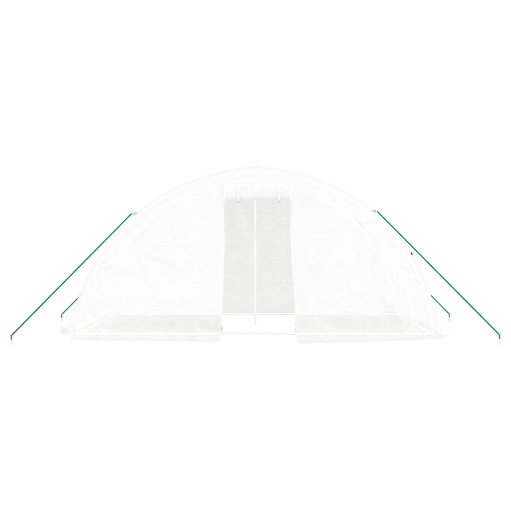 Θερμοκήπιο με Ατσάλινο Πλαίσιο Λευκό 10 μ² 5 x 2 x 2,3 μ. - Pakobazaar