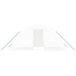 Θερμοκήπιο με Ατσάλινο Πλαίσιο Λευκό 10 μ² 5 x 2 x 2,3 μ. - Pakobazaar