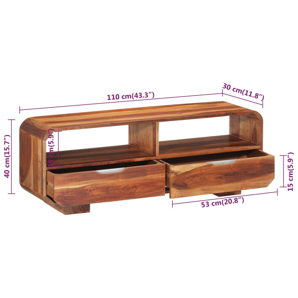 Έπιπλο Τηλεόρασης 110 x 30 x 40 εκ. από Μασίφ Ξύλο Ακακίας