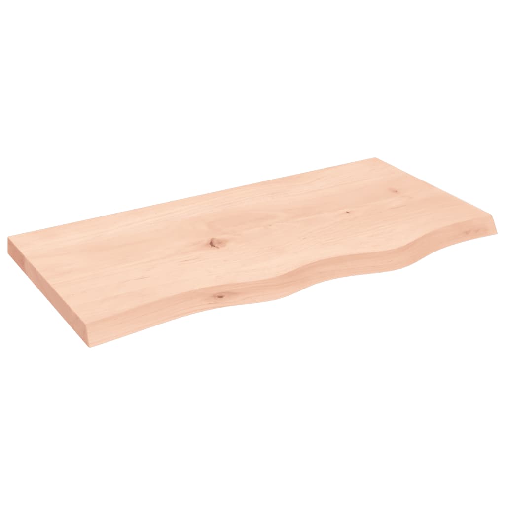 Ράφι Τοίχου 80x40x(2-4) εκ. από Ακατέργαστο Μασίφ Ξύλο Δρυός