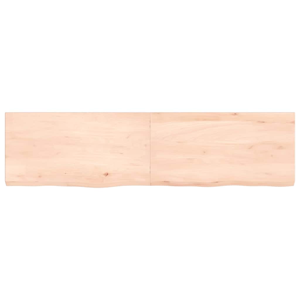 Ράφι Τοίχου 120x30x(2-4) εκ. από Ακατέργαστο Μασίφ Ξύλο Δρυός