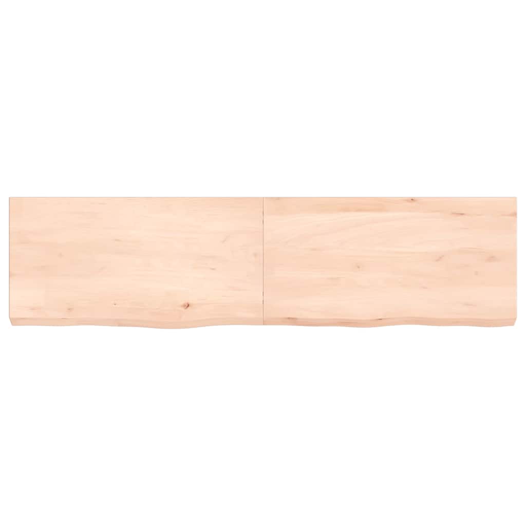 Ράφι Τοίχου 120x30x(2-6) εκ. από Ακατέργαστο Μασίφ Ξύλο Δρυός