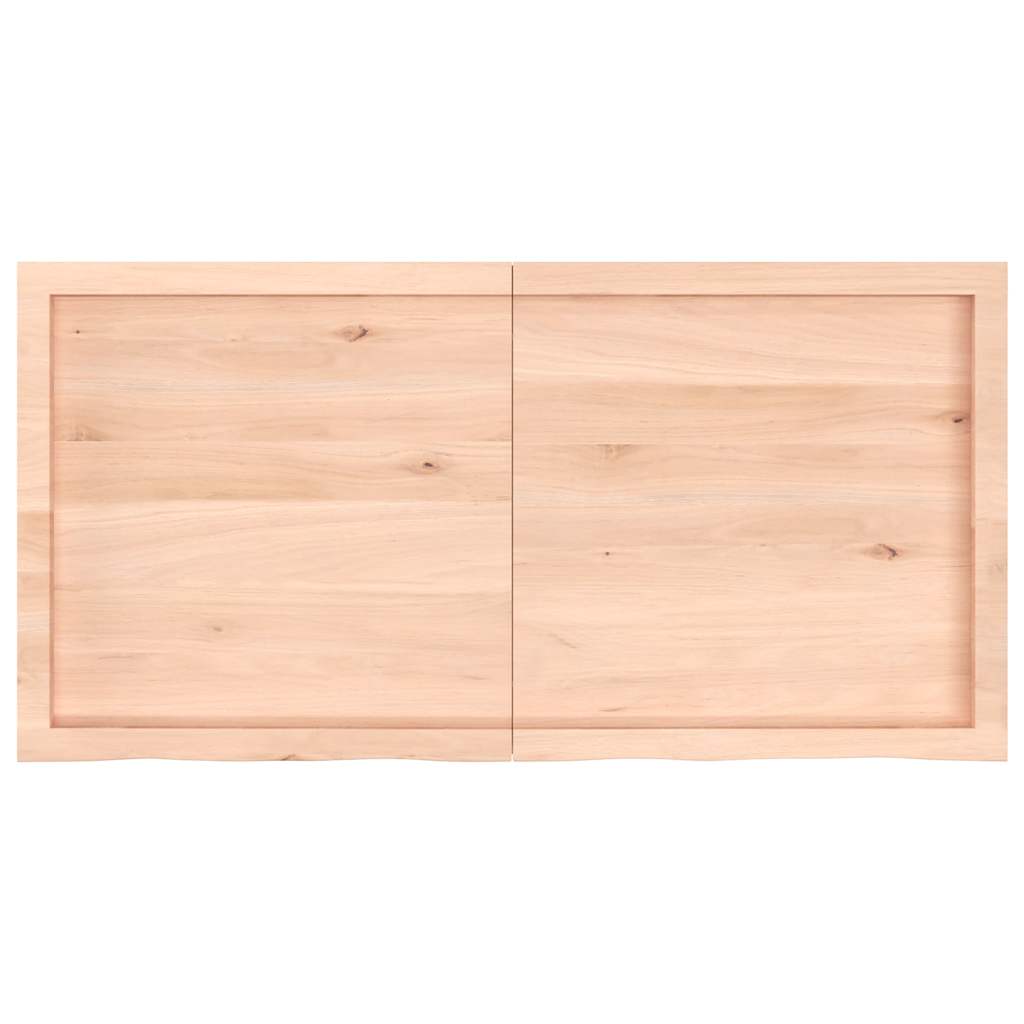 Ράφι Τοίχου 120x60x(2-4) εκ. από Ακατέργαστο Μασίφ Ξύλο Δρυός - Pakobazaar