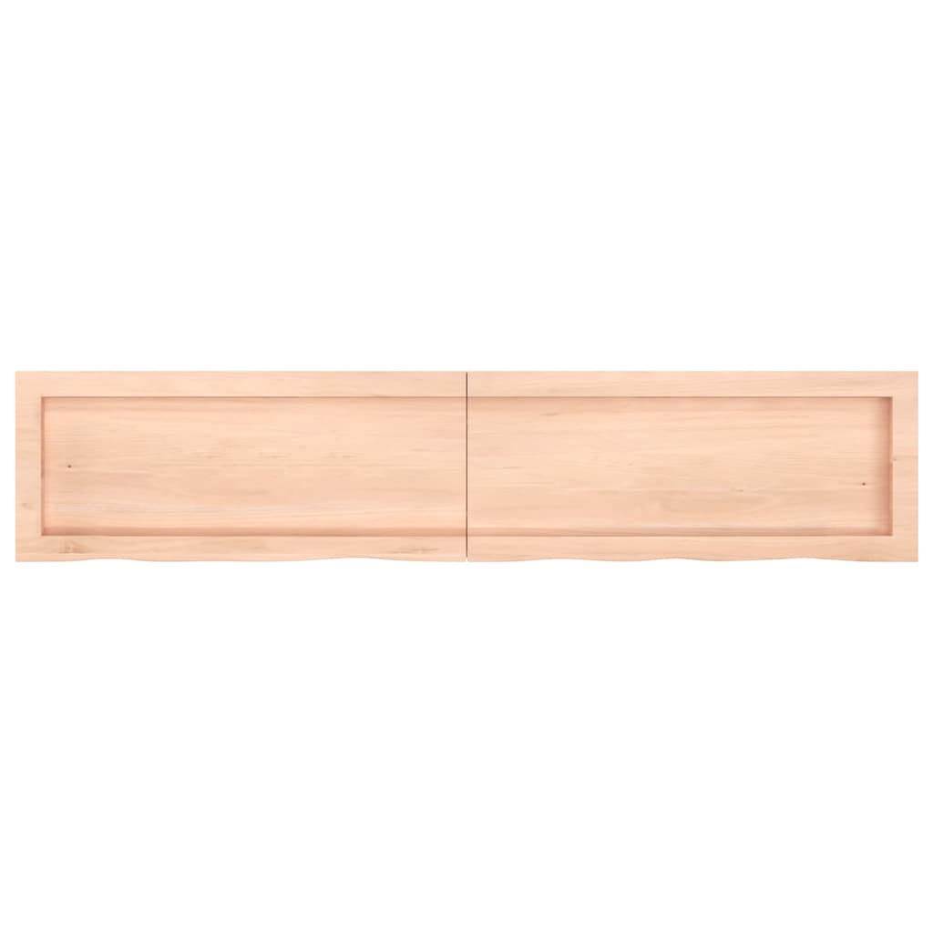 Ράφι Τοίχου 140x30x(2-4) εκ. από Ακατέργαστο Μασίφ Ξύλο Δρυός - Pakobazaar