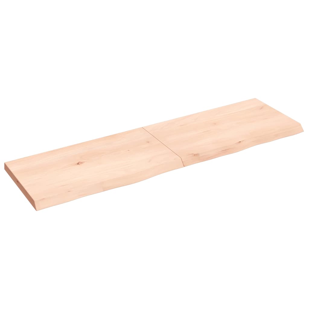 Ράφι Τοίχου 140x40x(2-4) εκ. από Ακατέργαστο Μασίφ Ξύλο Δρυός