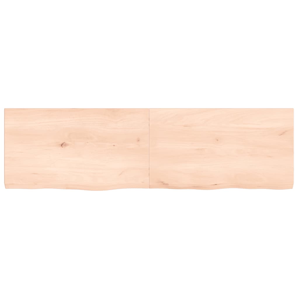 Ράφι Τοίχου 140x40x(2-4) εκ. από Ακατέργαστο Μασίφ Ξύλο Δρυός