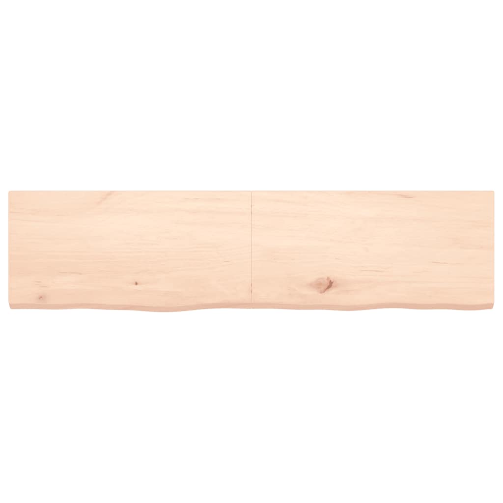 Ράφι Τοίχου 160x40x(2-4) εκ. από Ακατέργαστο Μασίφ Ξύλο Δρυός