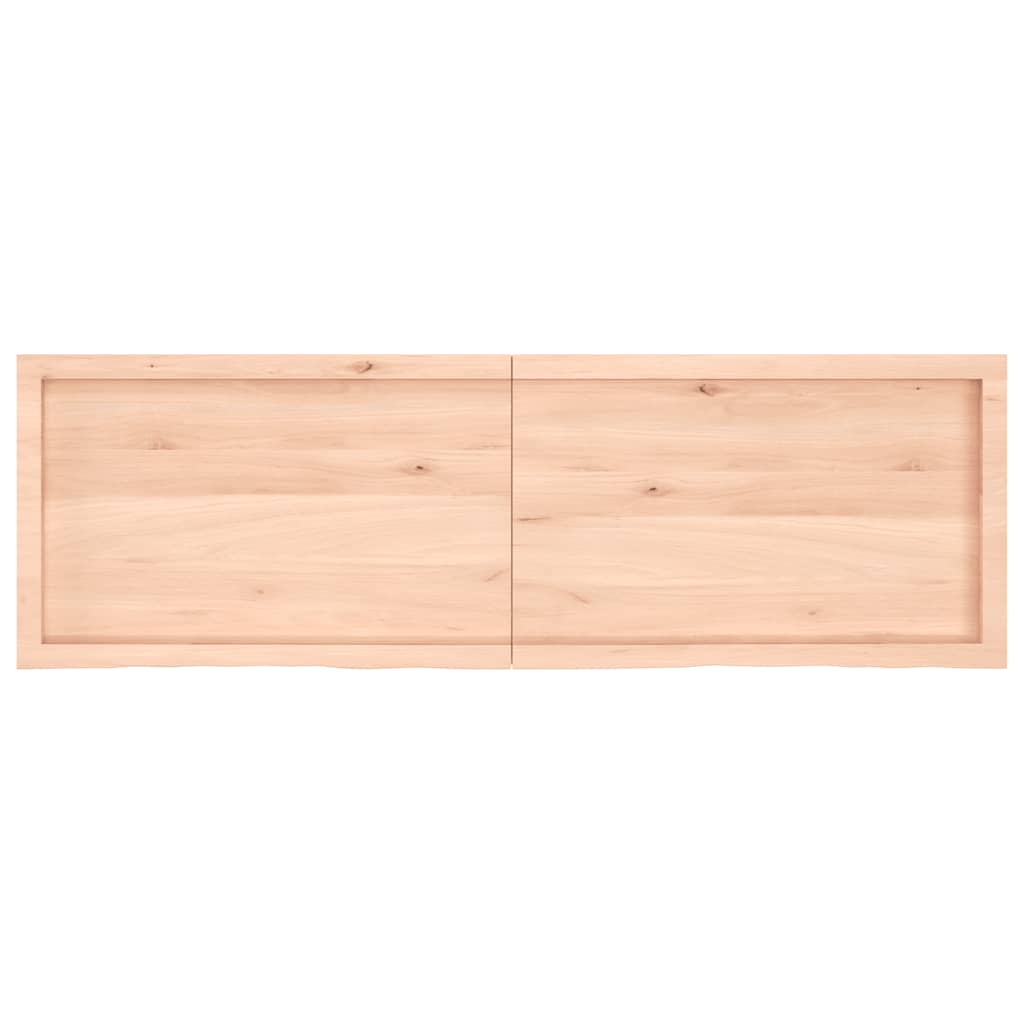 Ράφι Τοίχου 160x50x(2-6) εκ. από Ακατέργαστο Μασίφ Ξύλο Δρυός