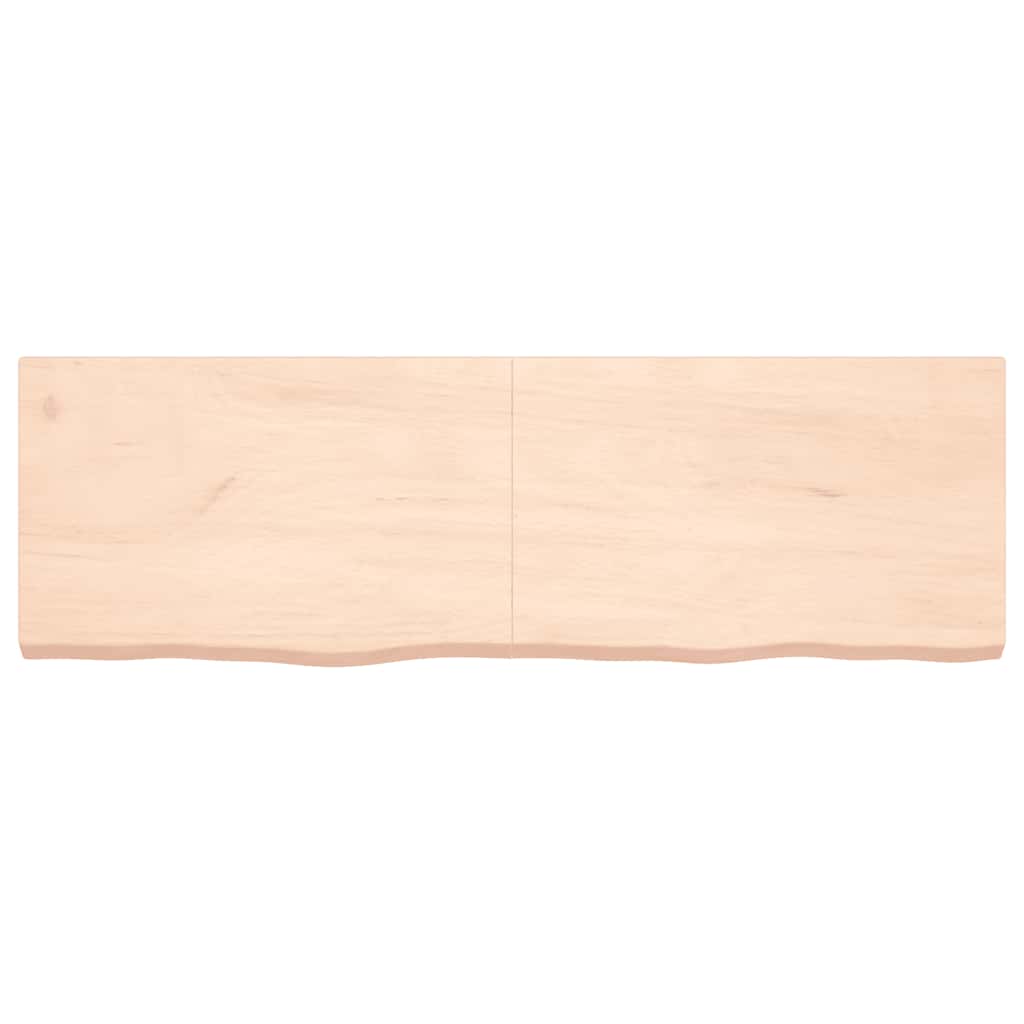 Ράφι Τοίχου 160x50x(2-6) εκ. από Ακατέργαστο Μασίφ Ξύλο Δρυός