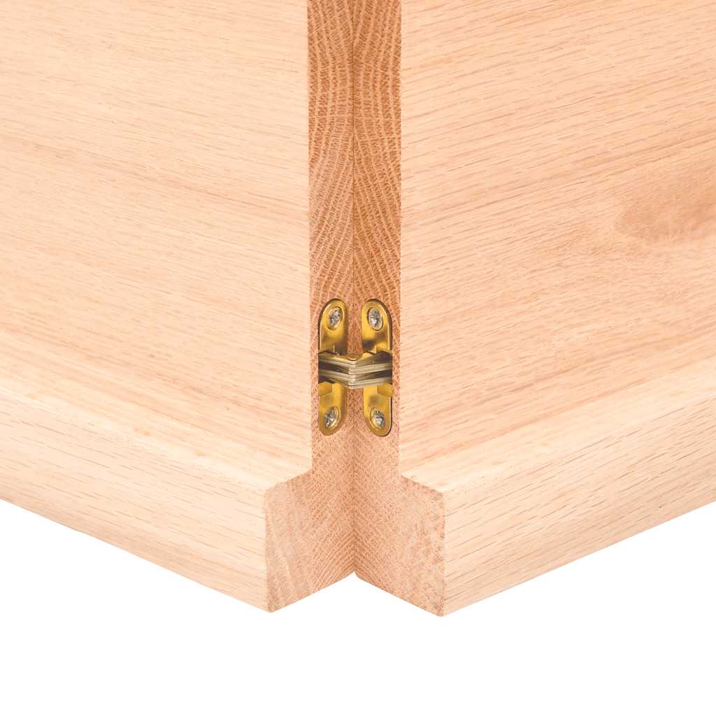 Ράφι Τοίχου 160x60x(2-4) εκ. από Ακατέργαστο Μασίφ Ξύλο Δρυός