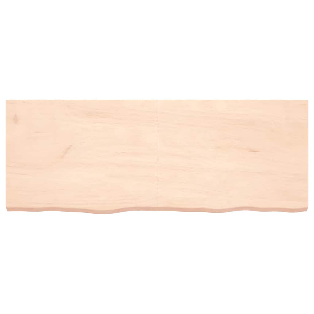 Ράφι Τοίχου 160x60x(2-6) εκ. από Ακατέργαστο Μασίφ Ξύλο Δρυός