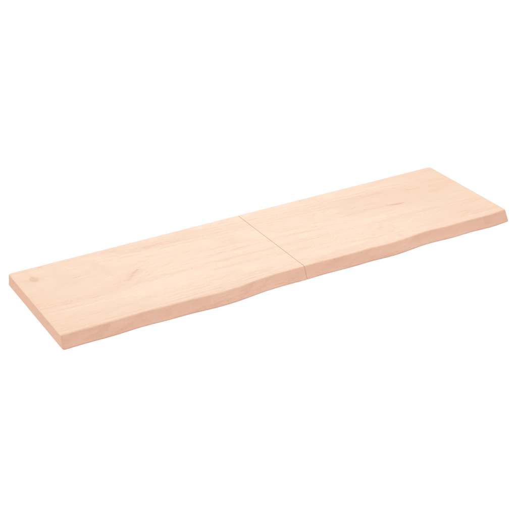 Ράφι Τοίχου 180x50x(2-6) εκ. από Ακατέργαστο Μασίφ Ξύλο Δρυός