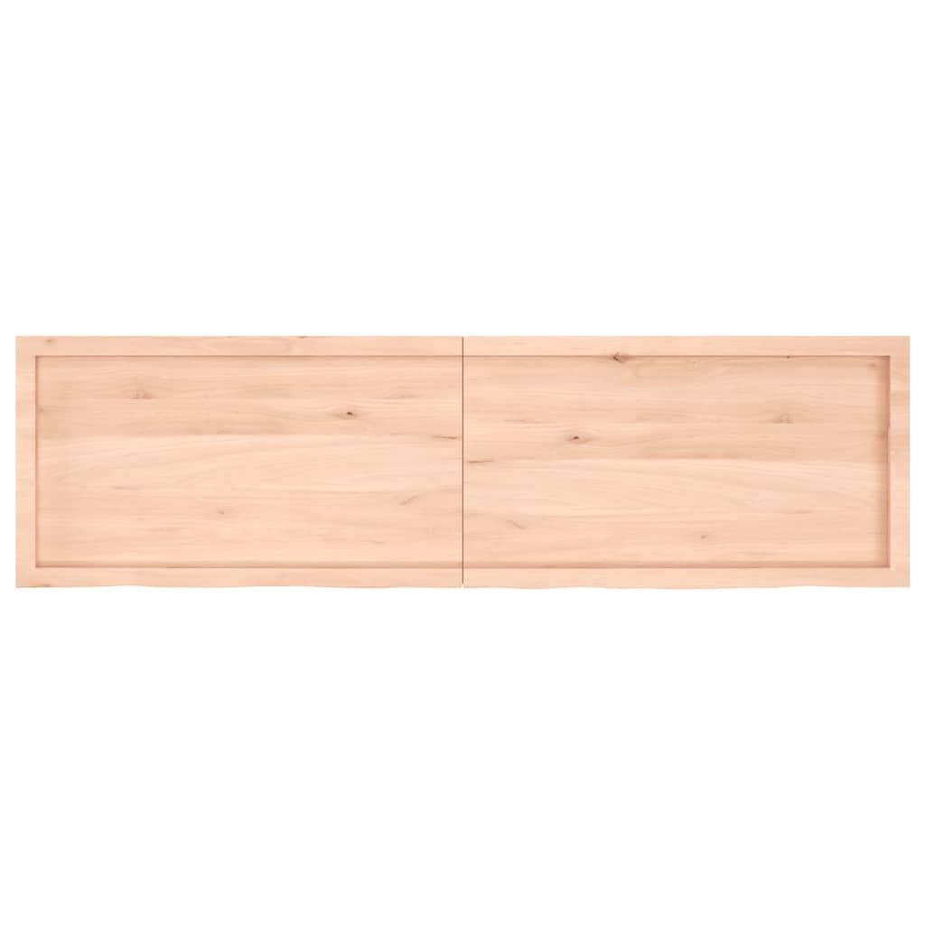 Ράφι Τοίχου 180x50x(2-6) εκ. από Ακατέργαστο Μασίφ Ξύλο Δρυός