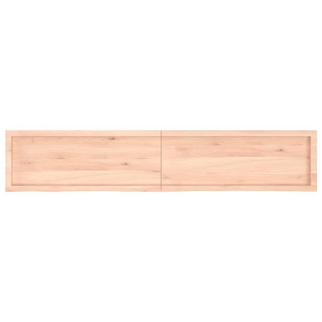 Ράφι Τοίχου 200x40x(2-6) εκ. από Ακατέργαστο Μασίφ Ξύλο Δρυός
