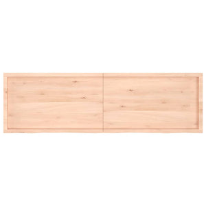 Ράφι Τοίχου 200x60x(2-4) εκ. από Ακατέργαστο Μασίφ Ξύλο Δρυός