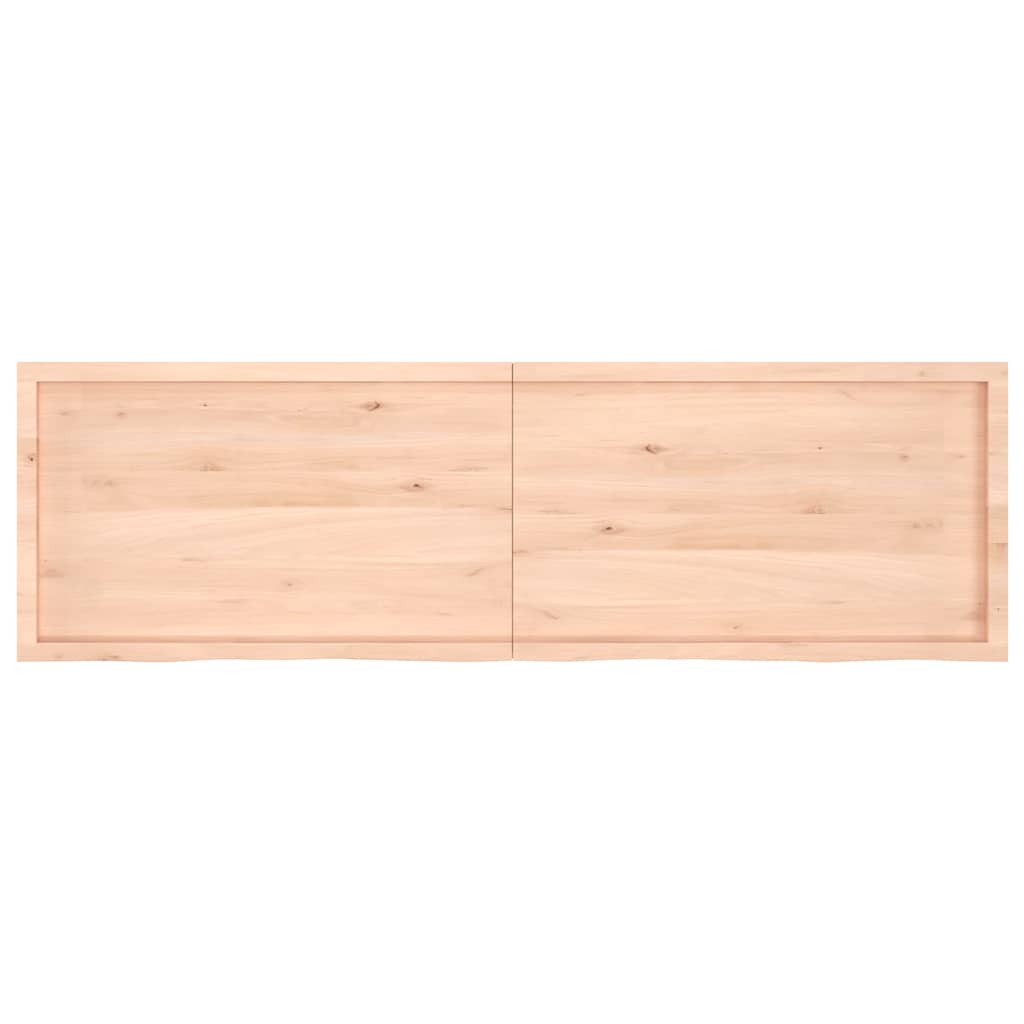 Ράφι Τοίχου 200x60x(2-4) εκ. από Ακατέργαστο Μασίφ Ξύλο Δρυός