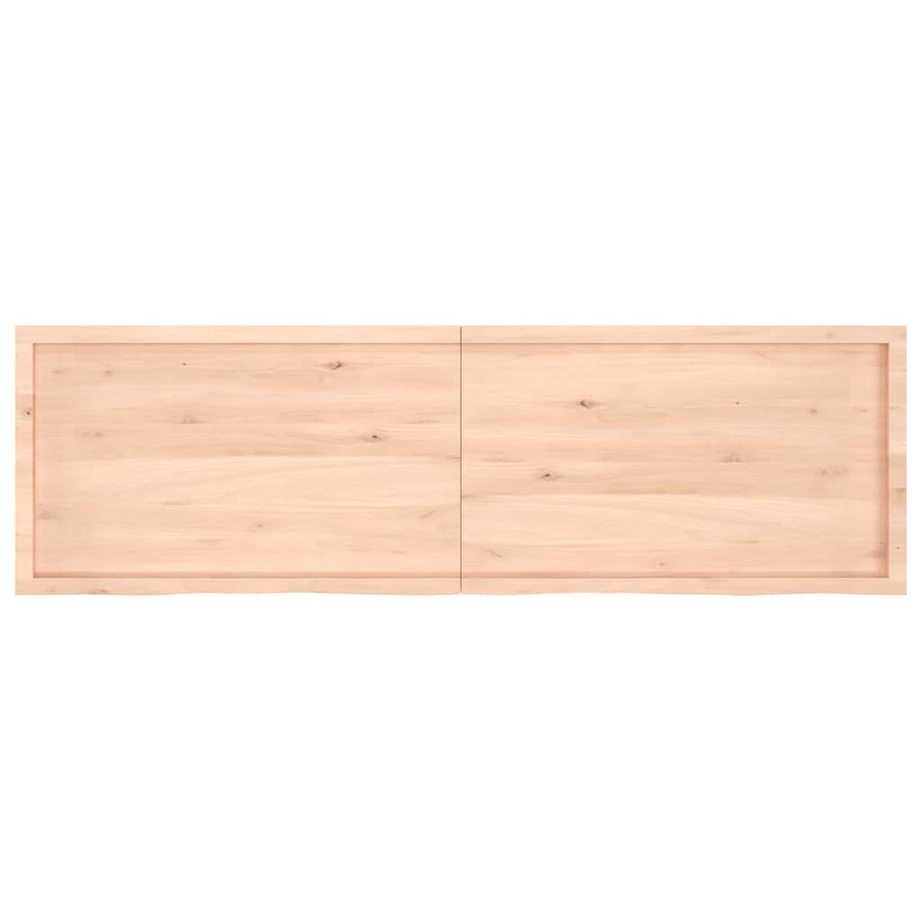 Ράφι Τοίχου 200x60x(2-6) εκ. από Ακατέργαστο Μασίφ Ξύλο Δρυός