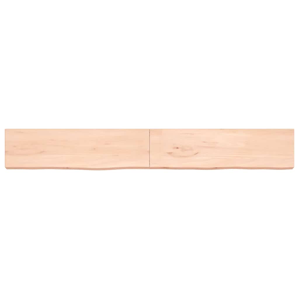 Ράφι Τοίχου 220x30x(2-6) εκ. από Ακατέργαστο Μασίφ Ξύλο Δρυός
