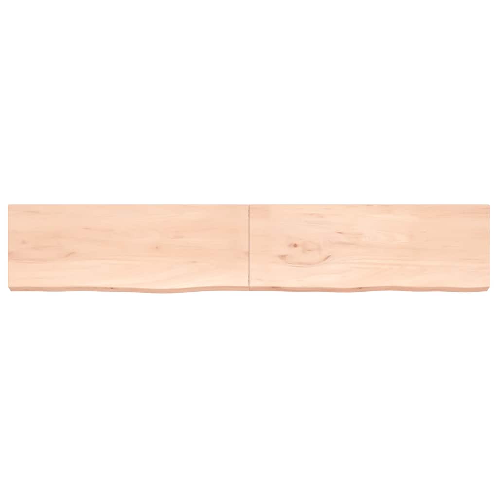 Ράφι Τοίχου 220x40x(2-6) εκ. από Ακατέργαστο Μασίφ Ξύλο Δρυός - Pakobazaar