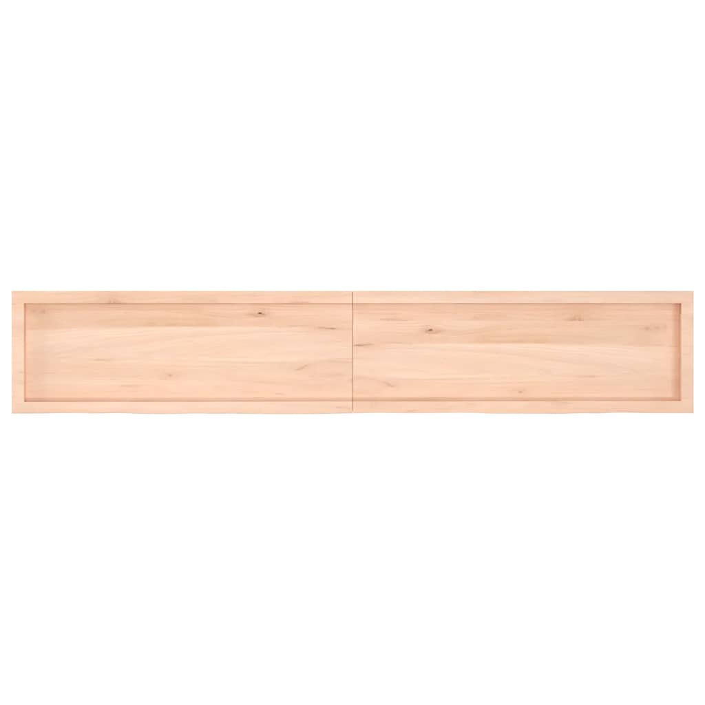 Ράφι Τοίχου 220x40x(2-6) εκ. από Ακατέργαστο Μασίφ Ξύλο Δρυός - Pakobazaar