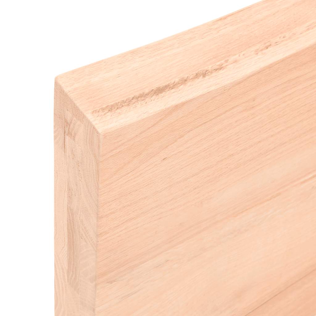 Ράφι Τοίχου 220x40x(2-6) εκ. από Ακατέργαστο Μασίφ Ξύλο Δρυός - Pakobazaar