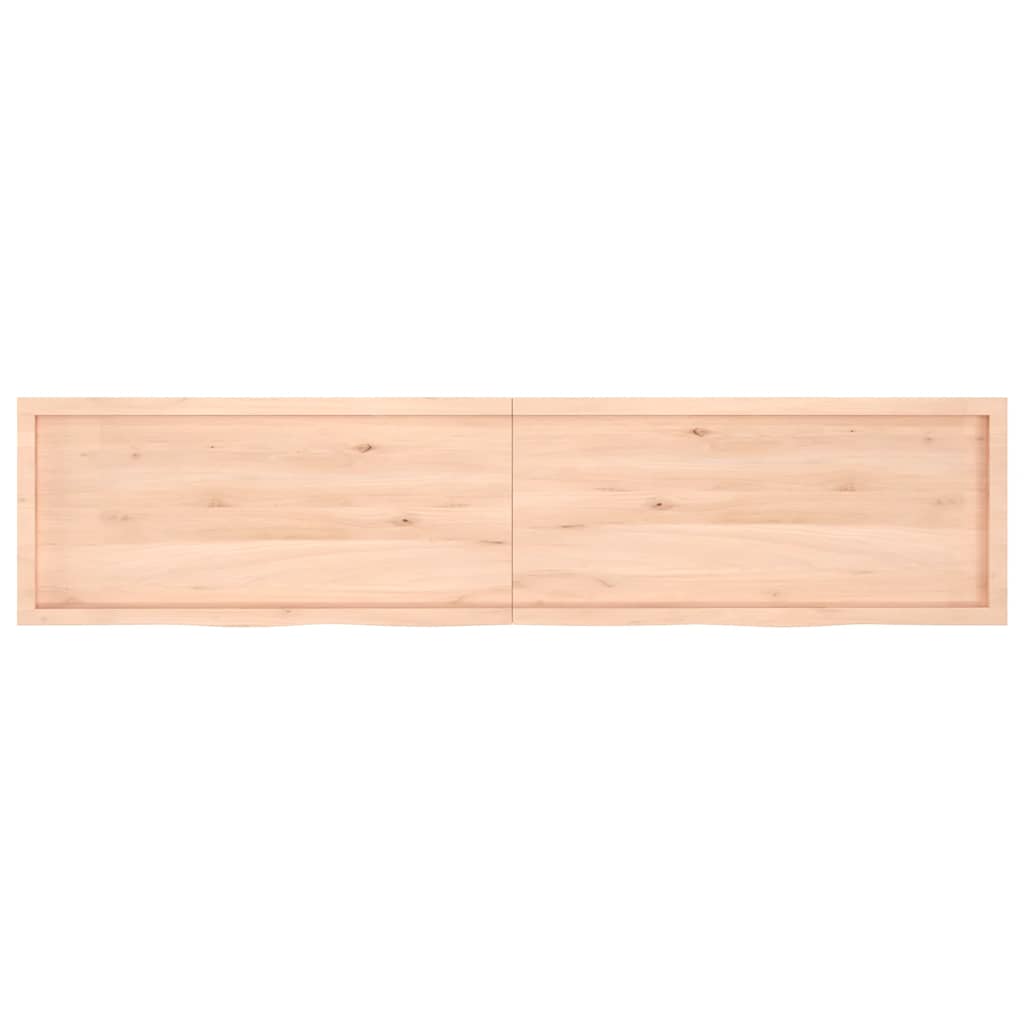 Ράφι Τοίχου 220x50x(2-6) εκ. από Ακατέργαστο Μασίφ Ξύλο Δρυός - Pakobazaar