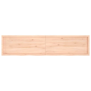 Ράφι Τοίχου 220x50x(2-6) εκ. από Ακατέργαστο Μασίφ Ξύλο Δρυός - Pakobazaar