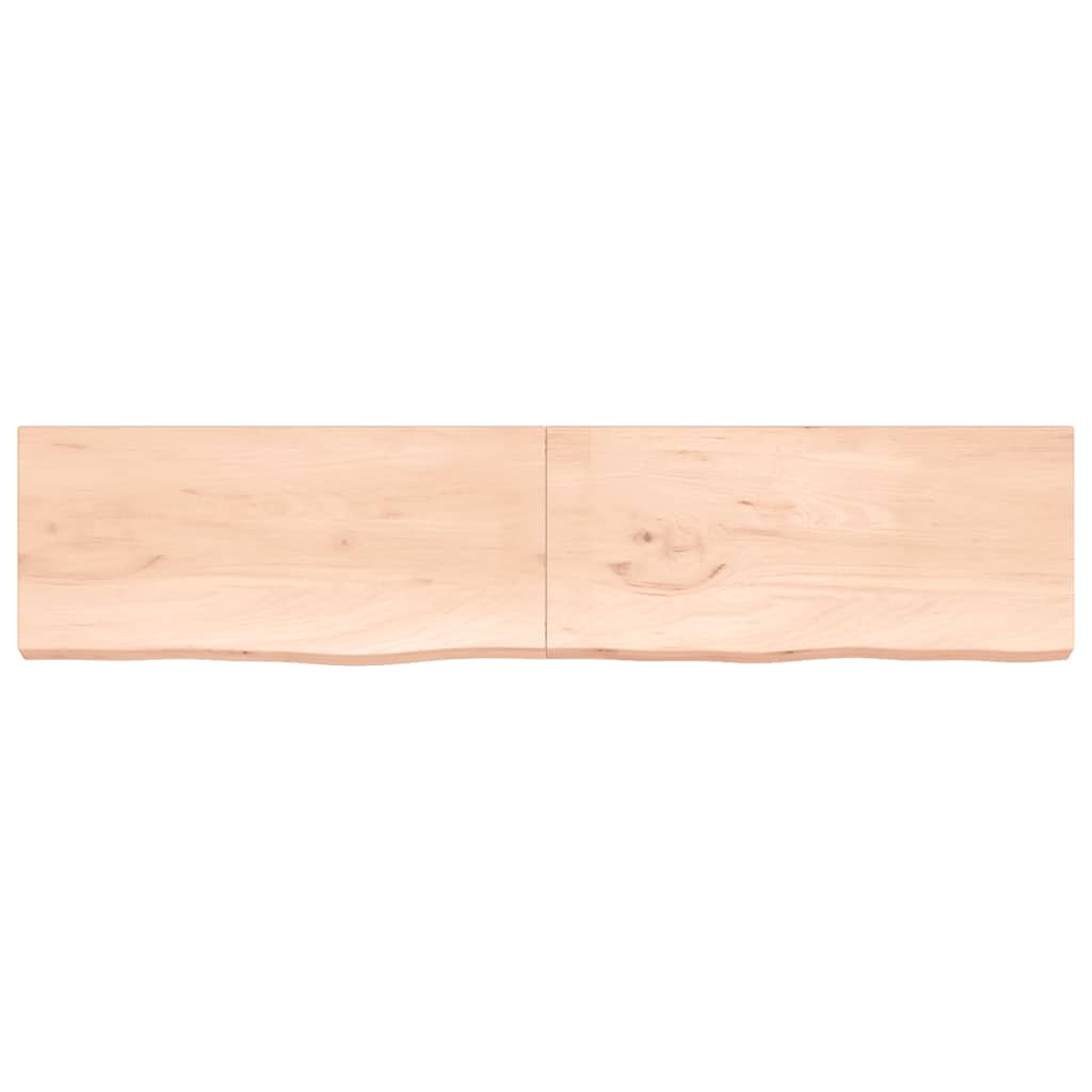 Ράφι Τοίχου 220x50x(2-6) εκ. από Ακατέργαστο Μασίφ Ξύλο Δρυός - Pakobazaar