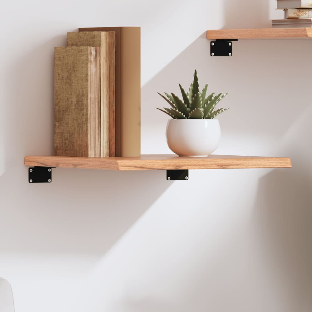 Ράφι Τοίχου Ανοιχτό Καφέ 40x40x2 εκ. Επεξεργ. Μασίφ Ξύλο Δρυός