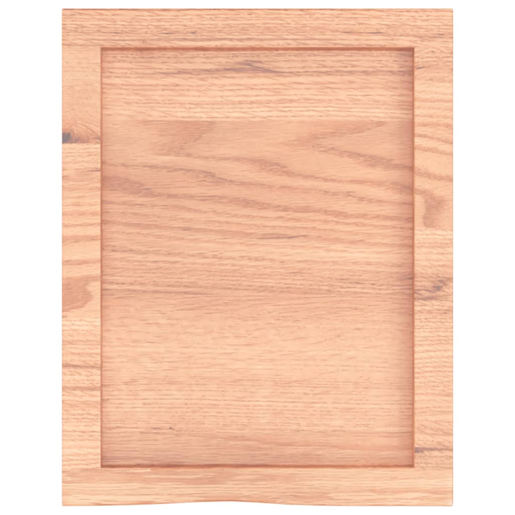 Ράφι Τοίχου Ανοιχτό Καφέ 40x50x(2-6)εκ. Επεξ. Μασίφ Ξύλο Δρυός