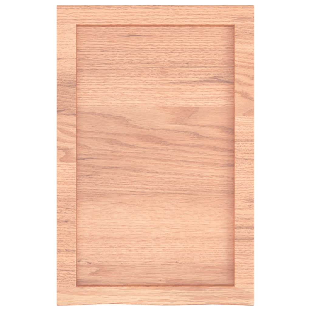 Ράφι Τοίχου Ανοιχτό Καφέ 40x60x(2-6)εκ. Επεξ. Μασίφ Ξύλο Δρυός - Pakobazaar