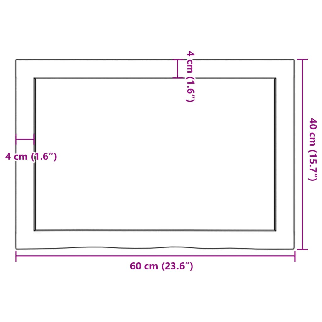 Ράφι Τοίχου Ανοιχτό Καφέ 60x40x(2-6)εκ. Επεξ. Μασίφ Ξύλο Δρυός