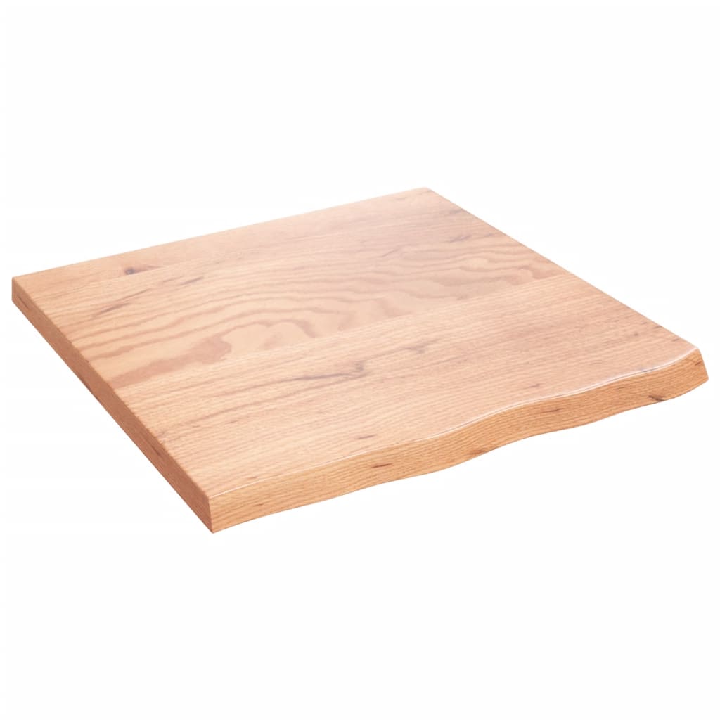 Ράφι Τοίχου Ανοιχτό Καφέ 60x60x(2-4)εκ. Επεξ. Μασίφ Ξύλο Δρυός