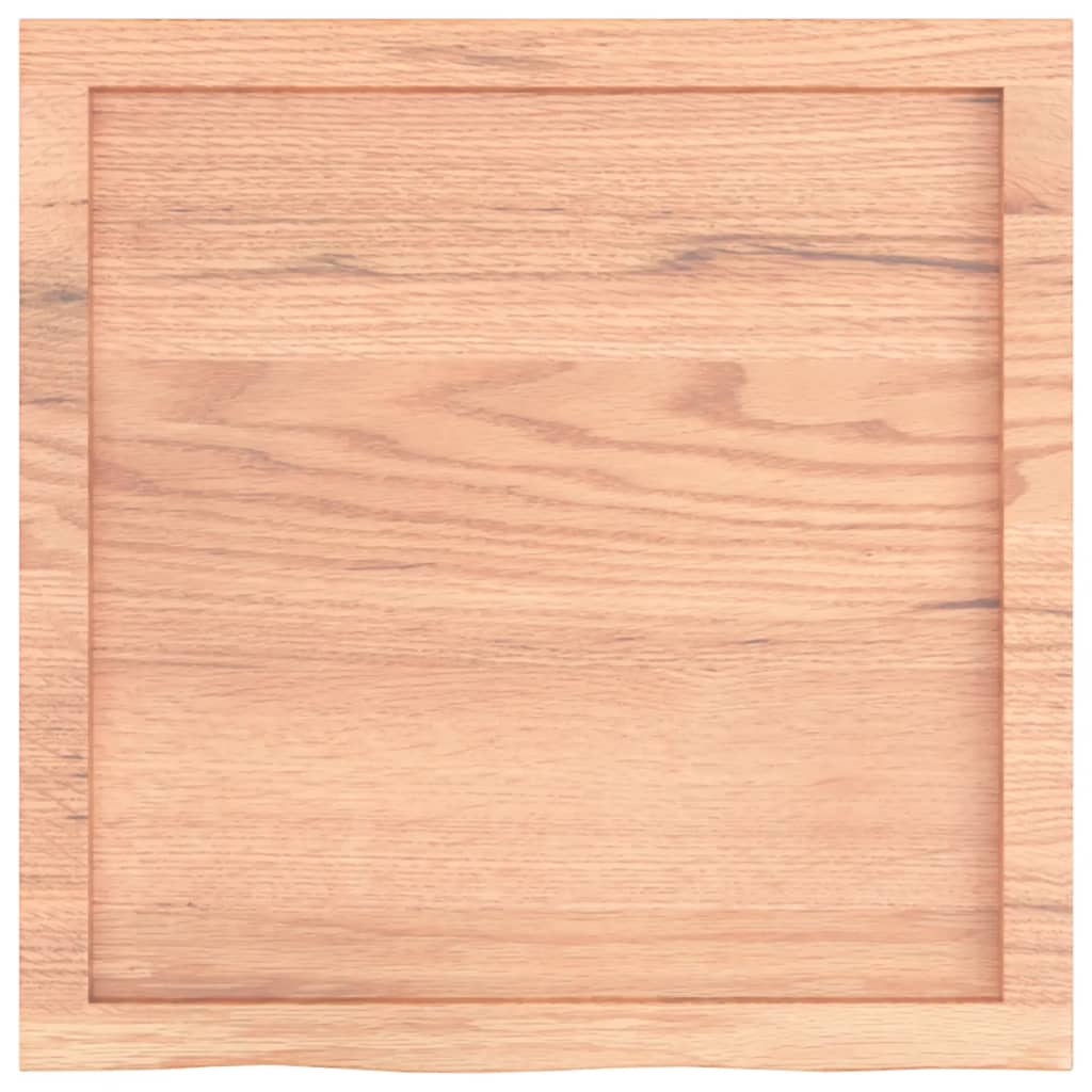 Ράφι Τοίχου Ανοιχτό Καφέ 60x60x(2-4)εκ. Επεξ. Μασίφ Ξύλο Δρυός