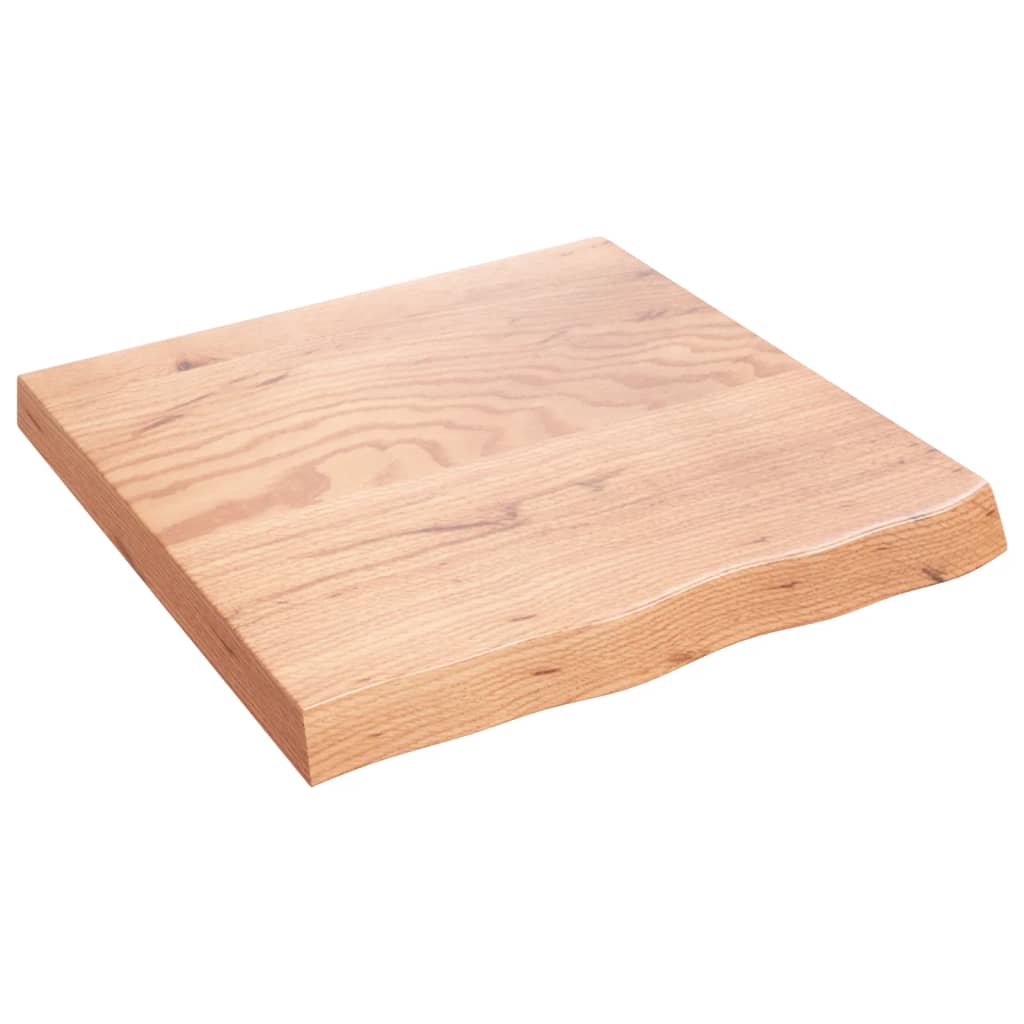 Ράφι Τοίχου Ανοιχτό Καφέ 60x60x(2-6)εκ. Επεξ. Μασίφ Ξύλο Δρυός