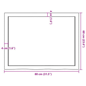 Ράφι Τοίχου Ανοιχτό Καφέ 80x60x(2-6)εκ. Επεξ. Μασίφ Ξύλο Δρυός