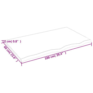 Ράφι Τοίχου Ανοιχτό Καφέ 100x60x2 εκ. Επεξεργ. Μασίφ Ξύλο Δρυός - Pakobazaar