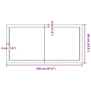 Ράφι Τοίχου Ανοιχτό Καφέ 120x60x(2-6)εκ. Επεξ. Μασίφ Ξύλο Δρυός - Pakobazaar