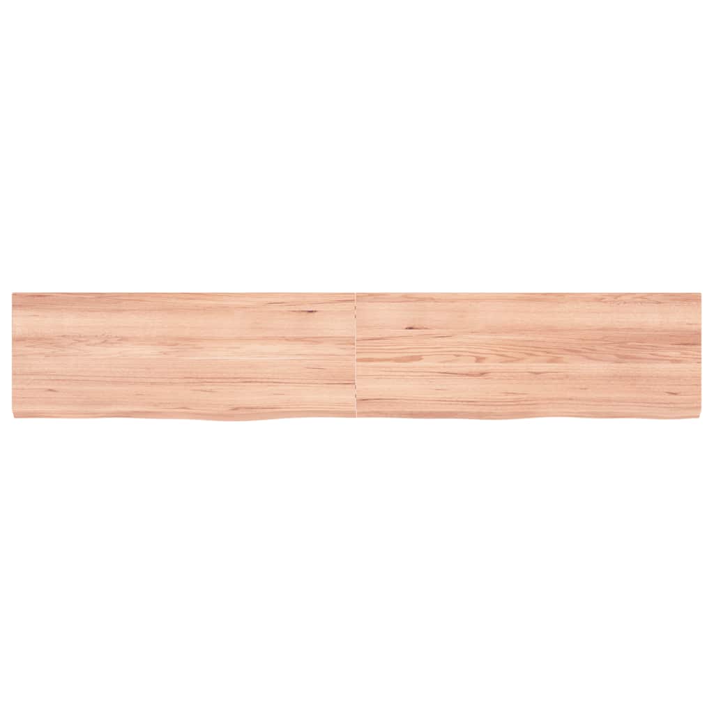 Ράφι Τοίχου Ανοιχτό Καφέ 160x30x(2-4)εκ. Επεξ. Μασίφ Ξύλο Δρυός