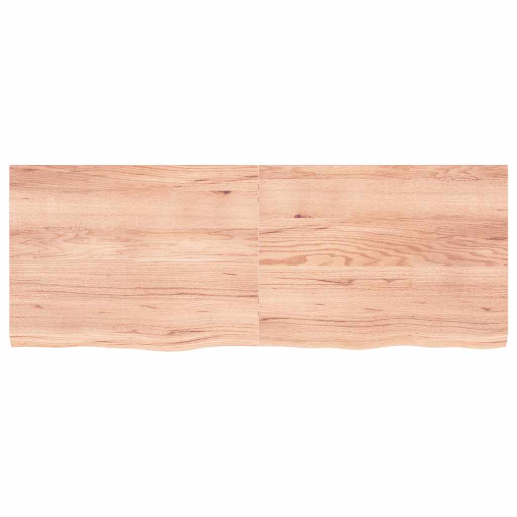 Ράφι Τοίχου Ανοιχτό Καφέ 160x60x(2-4)εκ. Επεξ. Μασίφ Ξύλο Δρυός