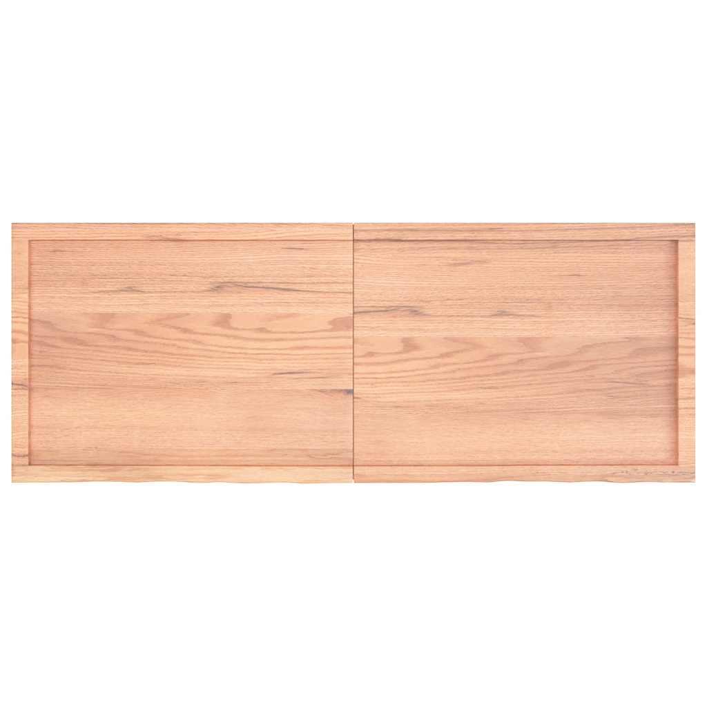 Ράφι Τοίχου Ανοιχτό Καφέ 160x60x(2-6)εκ. Επεξ. Μασίφ Ξύλο Δρυός